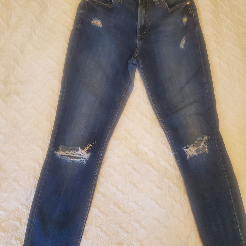 Women's silver jeans